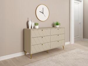 Comò 6 cassetti Beige - TEODA di PASCAL MORABITO
