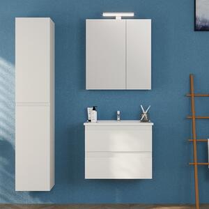 Kamalu composizione bagno sospesa 65 cm colore bianco opaco | lac-eolo-65