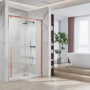 Kamalu doccia nicchia oro rosa 140cm scorrevole altezza 200cm | ksa4000g