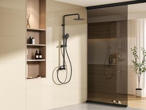 Colonna da doccia AITA in acciaio inossidabile nero opaco - 127 cm