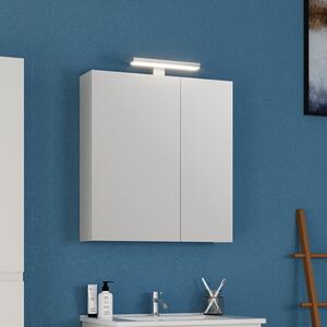 Kamalu specchio bagno contenitore 65 cm colore bianco opaco | lac-eolo-65