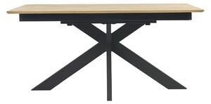 Tavolo da pranzo rettangolare allungabile con allunga integrata in legno chiaro di rovere massiccio L160-245 cm AGATA