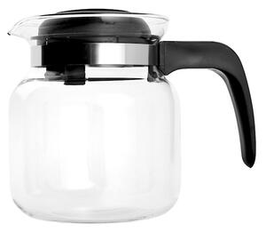 Teiera Matura in vetro borosilicato con tappo e manico nero lt 1
