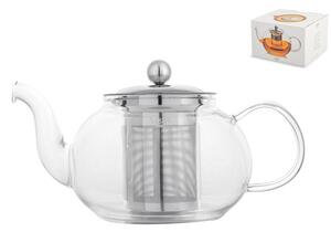 Teiera In Vetro Borosilicato Da 1,8 Litri Con Coperchio In Legno E Filtro Rimovibile - NEEMOSI