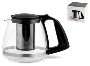Teiera in vetro borosilicato con filtro in acciaio 18/10 inox cc 750