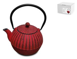 Teiera in ghisa smaltata con filtro in acciaio inox colore rosso lt 0,80