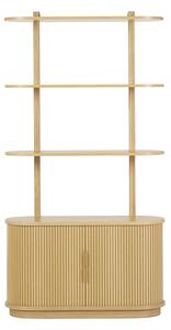 Libreria in legno chiaro di rovere con 2 ante scorrevoli L90 cm EPIC