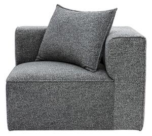 Modulo d'angolo destro per divano in tessuto melange grigio scuro KERRY