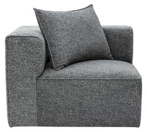 Modulo angolare sinistro per divano in tessuto grigio scuro mélange KERRY