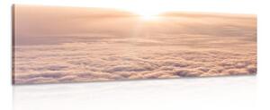 Quadro su tela – Tramonto dalla finestra dell'aereo