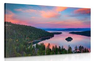 Stampa su tela – Lago al tramonto