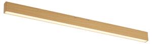 Plafoniera moderna legno ocra con LED integrato dimmerabile a 3 fasi 2700-4000K con interruttore DIP - Keane
