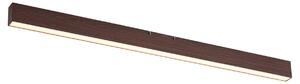 Plafoniera moderna effetto legno noce con LED integrato, dimmerabile a 3 livelli e selettore DIP (2700-4000K) - Keane