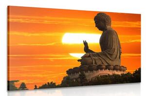 Quadro su tela – Statua di Buddha al tramonto