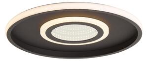 Plafoniera moderna nera con LED integrato e interruttore a 3 vie - Frini