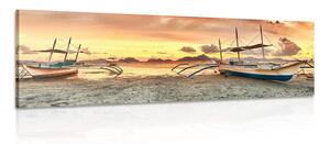 Stampa su tela – Barche al tramonto