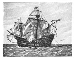 Illustrazione Sea Ship Santa Mar a of Christopher, mikroman6