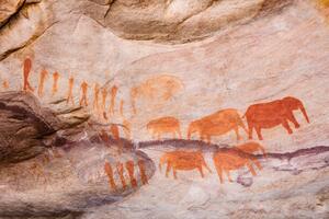 Illustrazione San Bushmen art in Cederberg South Africa, David Clapp