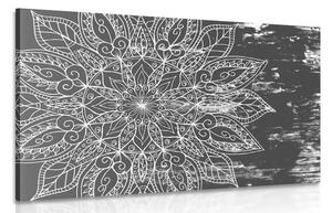 Stampa su tela – Texture Mandala in bianco e nero