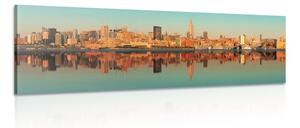 Stampa su tela – Incantevole New York riflesso nell'acqua