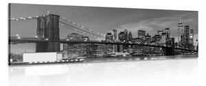 Quadro su tela – Ponte di Brooklyn incantevole in bianco e nero