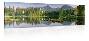 Quadro su tela – Magnifico panorama montano sul lago