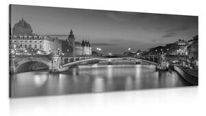 Quadro su tela – Panorama abbagliante di Parigi in bianco e nero