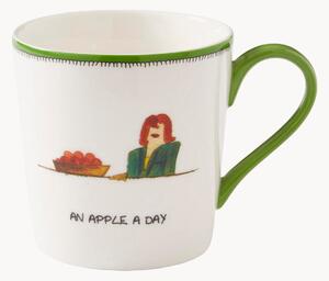 Tazza in Fine Bone China Doodles Apple a Day
