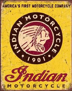 Cartello in metallo Indian Motorcycles - Since 1901, (31.5 x 40 cm)