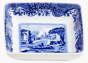 Set di 4 piatti quadrati in porcellana Blue Italian