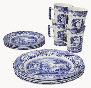Set di piatti Blue Italian 12 pz