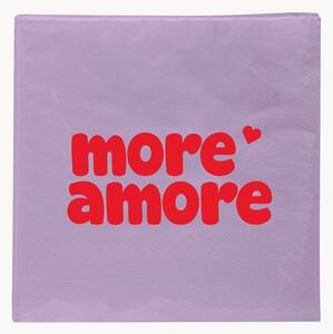 Set di 60 tovaglioli di carta More Amore