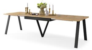 AVERY Rovere Artisan/struttura Nera - TAVOLO LOFT/INDUSTRIALE PER SALONE /SALA DA PRANZO ESTENDIBILE - 2 MISURE A SCELTA!