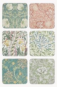 Set di 6 sottobicchieri Morris & Co