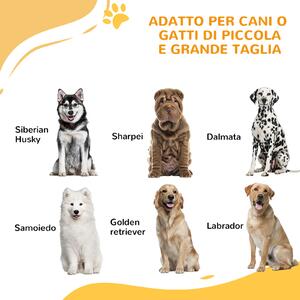 PawHut Cancellino per Cani Regolabile con 2 Estensioni in Acciaio e Doppio Blocco, 77-105x120cm, Bianco