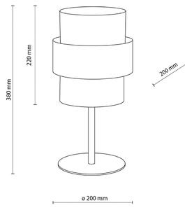 TK Lighting Lampada da tavolo Calisto, Jute, marrone naturale, altezza 38 cm