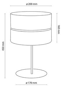 TK Lighting Lampada da tavolo Nicol, nera, aspetto legno, altezza 45 cm, 1 x E27