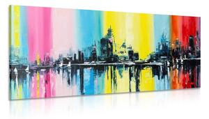 Stampa su tela – Pittura a olio della città
