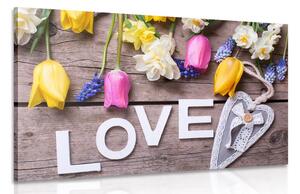 Stampa su tela – Con scritta Love
