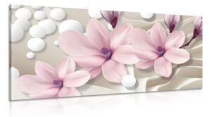 Stampa su tela – Magnolia su sfondo astratto