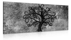 Stampa su tela – Albero della vita in bianco e nero