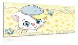 Stampa su tela – Gattino curioso