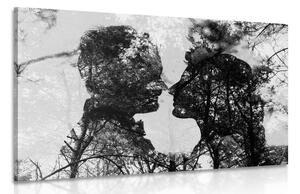 Stampa su tela – Aspetto dell'amore in bianco e nero