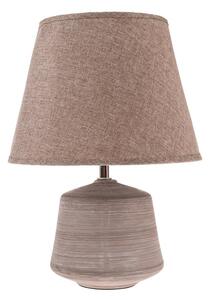 Lampada da tavolo beige/marrone chiaro con paralume in tessuto (altezza totale 33 cm) – Dakls