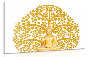 Stampa su tela – Buddha con albero della vita