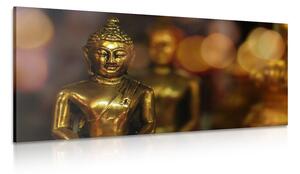 Quadro su tela – Buddha con sfondo astratto