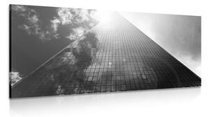 Quadro su tela – Grattacielo in bianco e nero