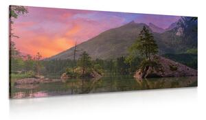 Quadro su tela – Tramonto sul paesaggio montano