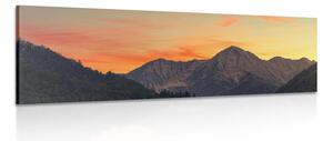 Quadro su tela – Tramonto sulle montagne