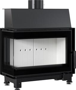 Caminetto in acciaio KRATKI SIMPLE sinistro 6 kW Ø 150